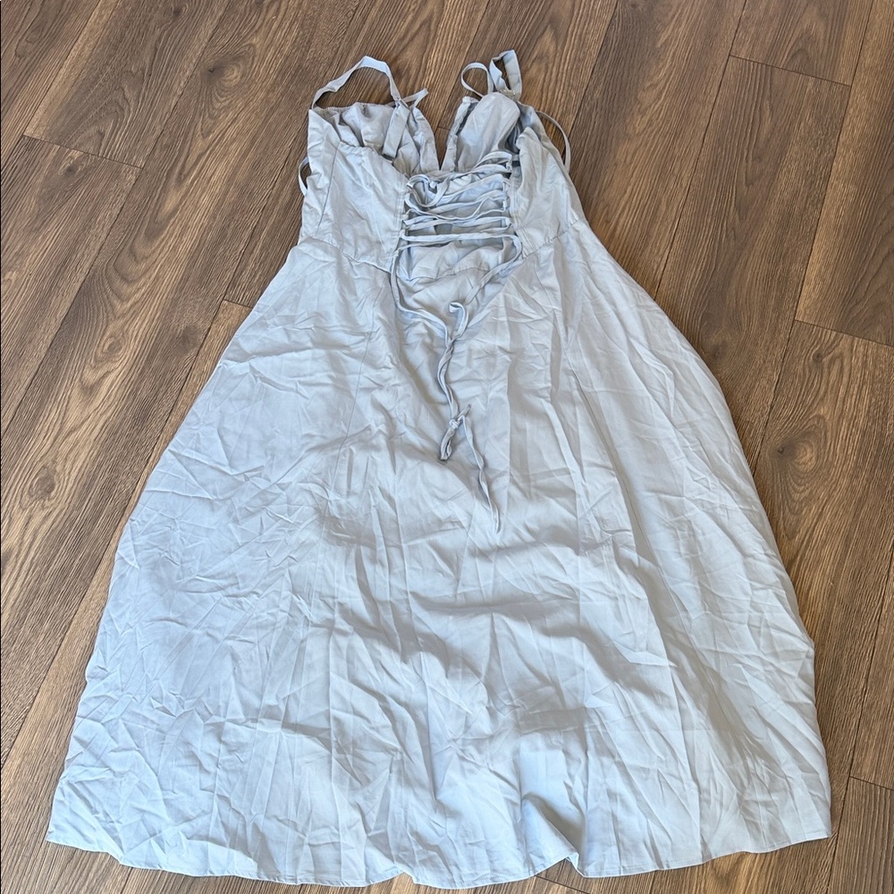 Amazon Sky Blue Sleeveless Midi Dress - Picture 5 of 7